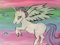 Flying Unicorn Painting