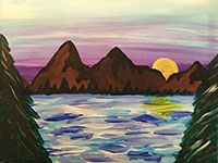 Mountain and Lake Painting